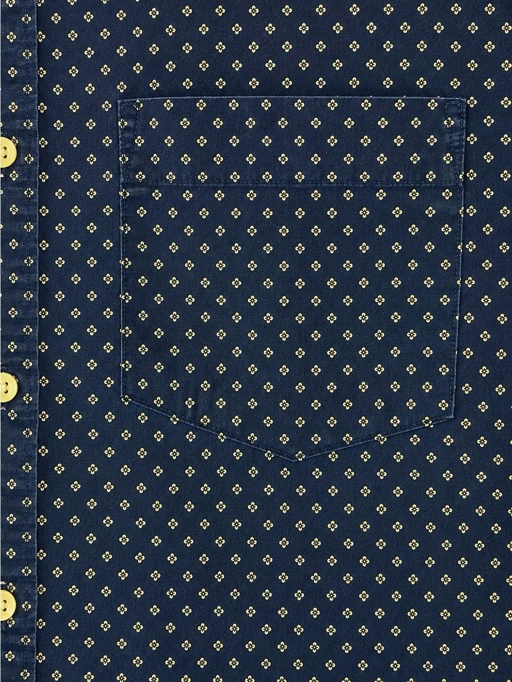 Banana Republic Navy Short-Sleeve Button-Down with Microdot Pattern